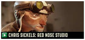Artist Chris Sickels of Red Nose Studio and His Harley Pacer
