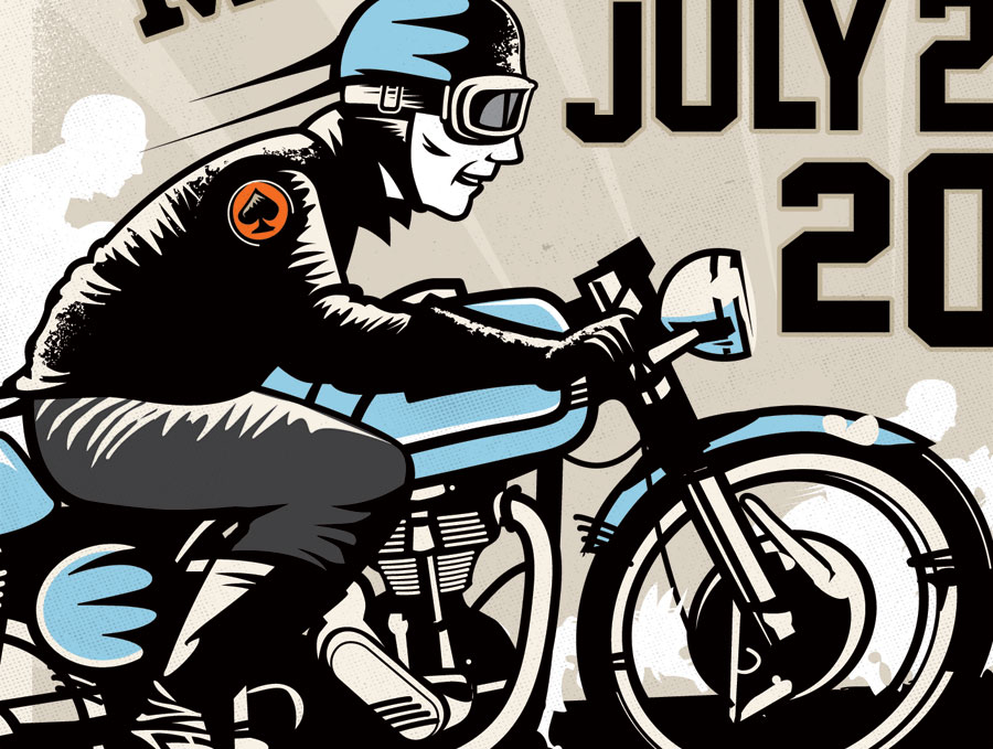AMA Vintage Motorcycle Days Illustration by Wilkinson Bros