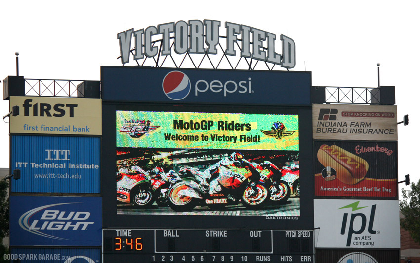 Baseball Clinic for MotoGP Riders in Indianapolis