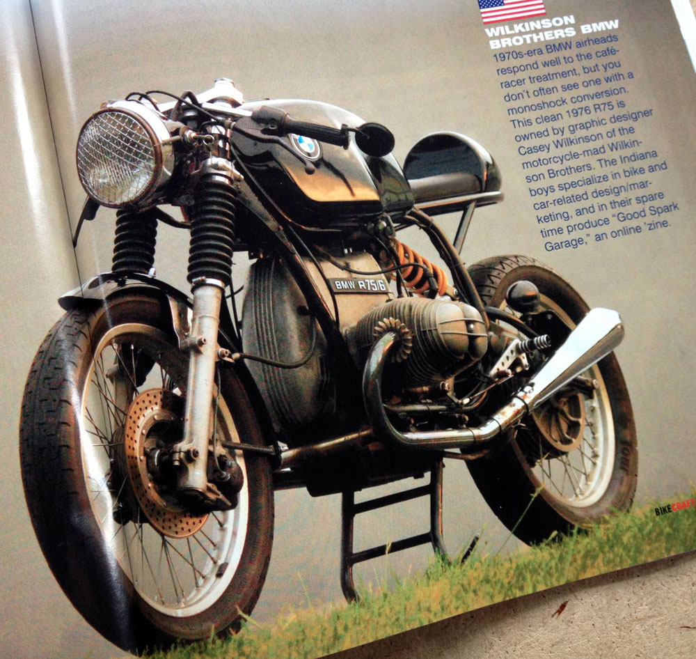 Wilkinson Bros BMW Cafe Racer in BikeCraft Magazine