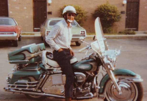 Billy Standley on his Harley